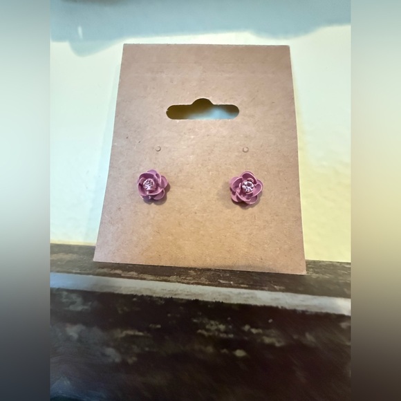 Jewelry - Pink Flower Stud Earrings